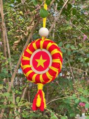 Macrame Vòng Tròn Cờ 10cm Có Tua Rua