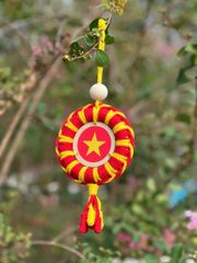 Macrame Vòng Tròn Cờ 10cm Có Tua Rua