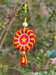 Macrame Vòng Tròn Cờ 10cm Có Tua Rua