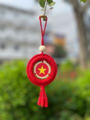 Macrame Vòng Tròn Cờ 10cm Có Tua Rua