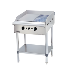 Bếp chiên nửa phẳng nửa nhám dùng gas chân đứng BERJAYA GG2B12RFS