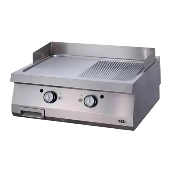 Hình ảnh Bếp Chiên Nửa Phẳng Nửa Nhám Dùng Điện OGE 8070 1/2 N  (Bề mặt thép carbon)