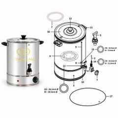 Bình Đun Nước 30L Berjaya WU-CH-30L