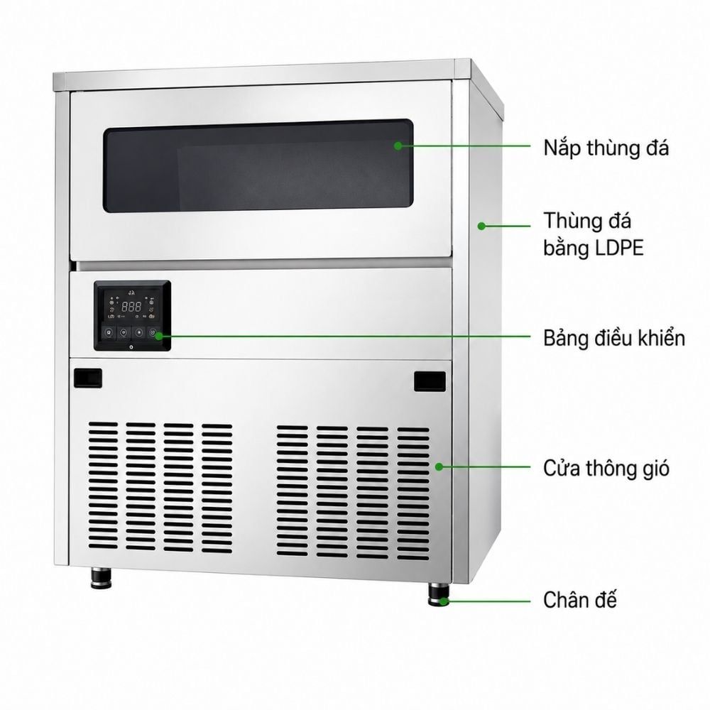 Máy làm đá hình viên đạn Snooker model SK-55C
