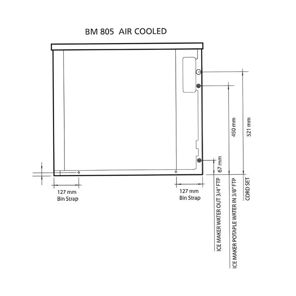 Máy làm đá viên Bar Line Scotsman BM805