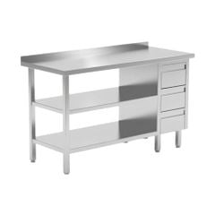 Bàn thao tác 2 kệ phẳng 3 ngăn kéo TC-B2K3N