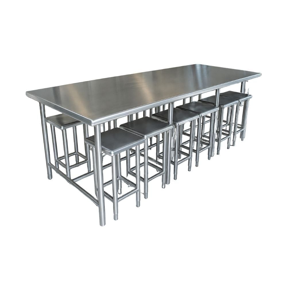 Bàn ghế ăn inox