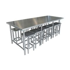 Bàn ghế ăn inox