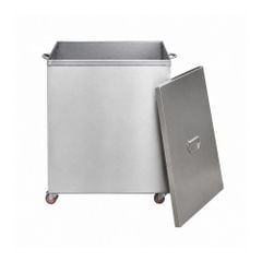 Thùng rác inox vuông có nắp đậy TC-TRV03