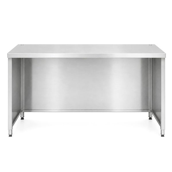 Hình ảnh bàn quầy 1 tầng inox 304