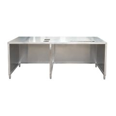 Bàn quầy bar 1 tầng inox 2m2