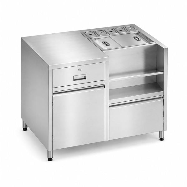 Hình ảnh của Bàn quầy bar inox 304 1m3