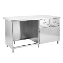 Bàn quầy ngăn kéo inox 304 1m7