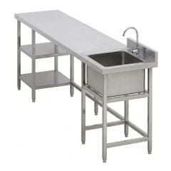 Bàn 3 tầng kèm chậu rửa đơn TC-B3T1C