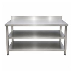Bàn bếp inox có 2 giá phẳng TC-BB2PT