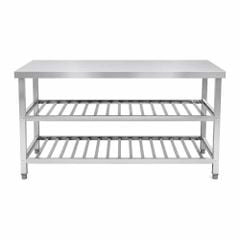 Bàn chặt inox có 2 giá nan TC-BC2GN