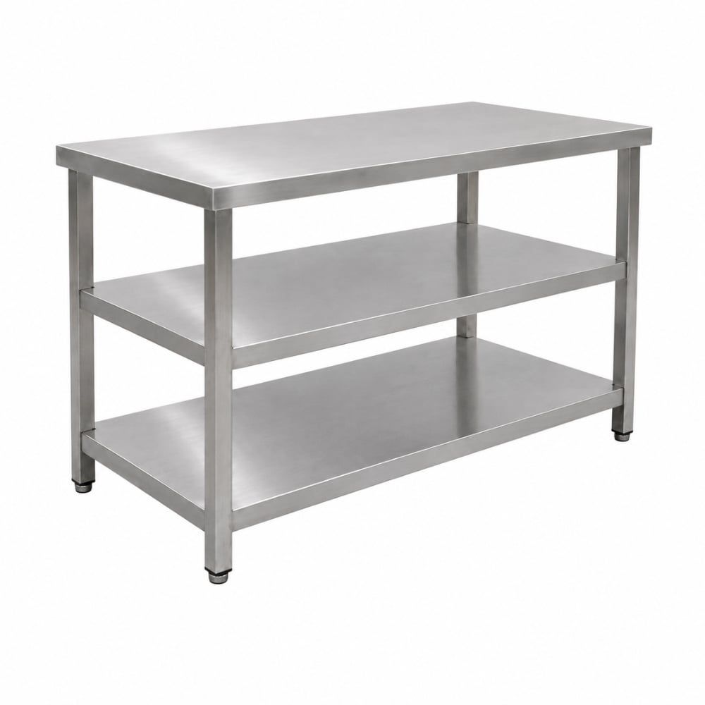 Bàn chặt inox có 2 giá phẳng TC-BC2GP