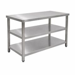 Bàn chặt inox có 2 giá phẳng TC-BC2GP