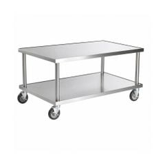 Bàn inox 2 tầng có bánh xe TC-B2TX