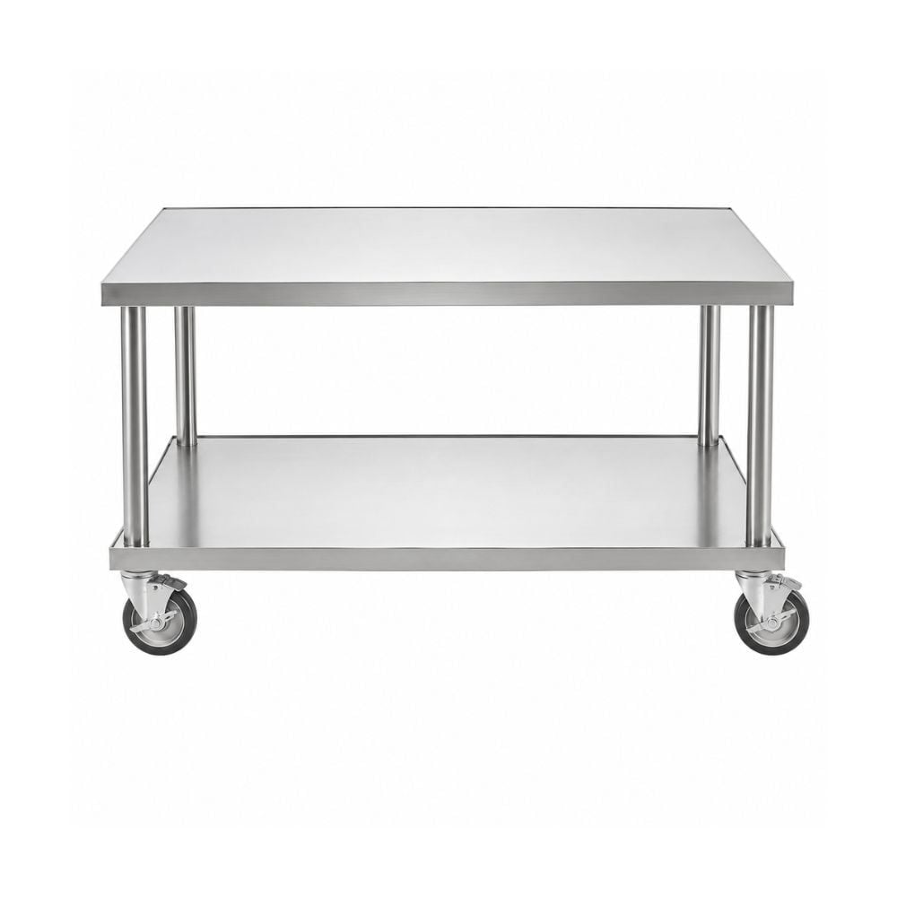 Bàn inox 2 tầng có bánh xe TC-B2TX