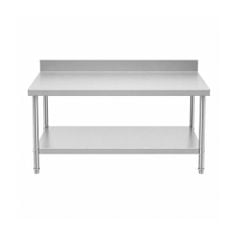 Bàn Inox 2 tầng có thành sau