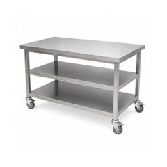 Bàn Inox 3 tầng có chân di động