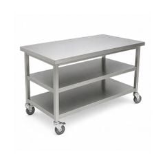 Bàn inox 3 tầng có bánh xe TC-B3TX