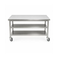 Bàn Inox 3 tầng có chân di động