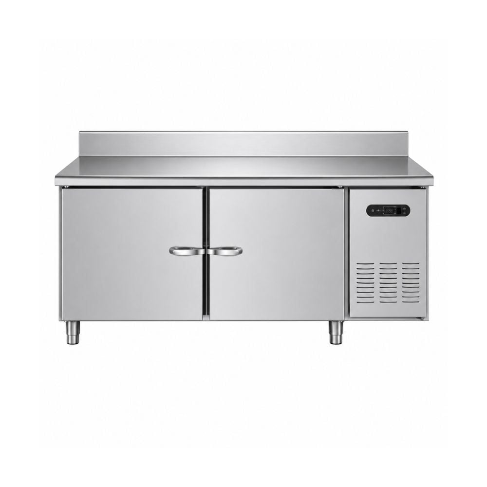 Bàn Inox kèm tủ có thành sau