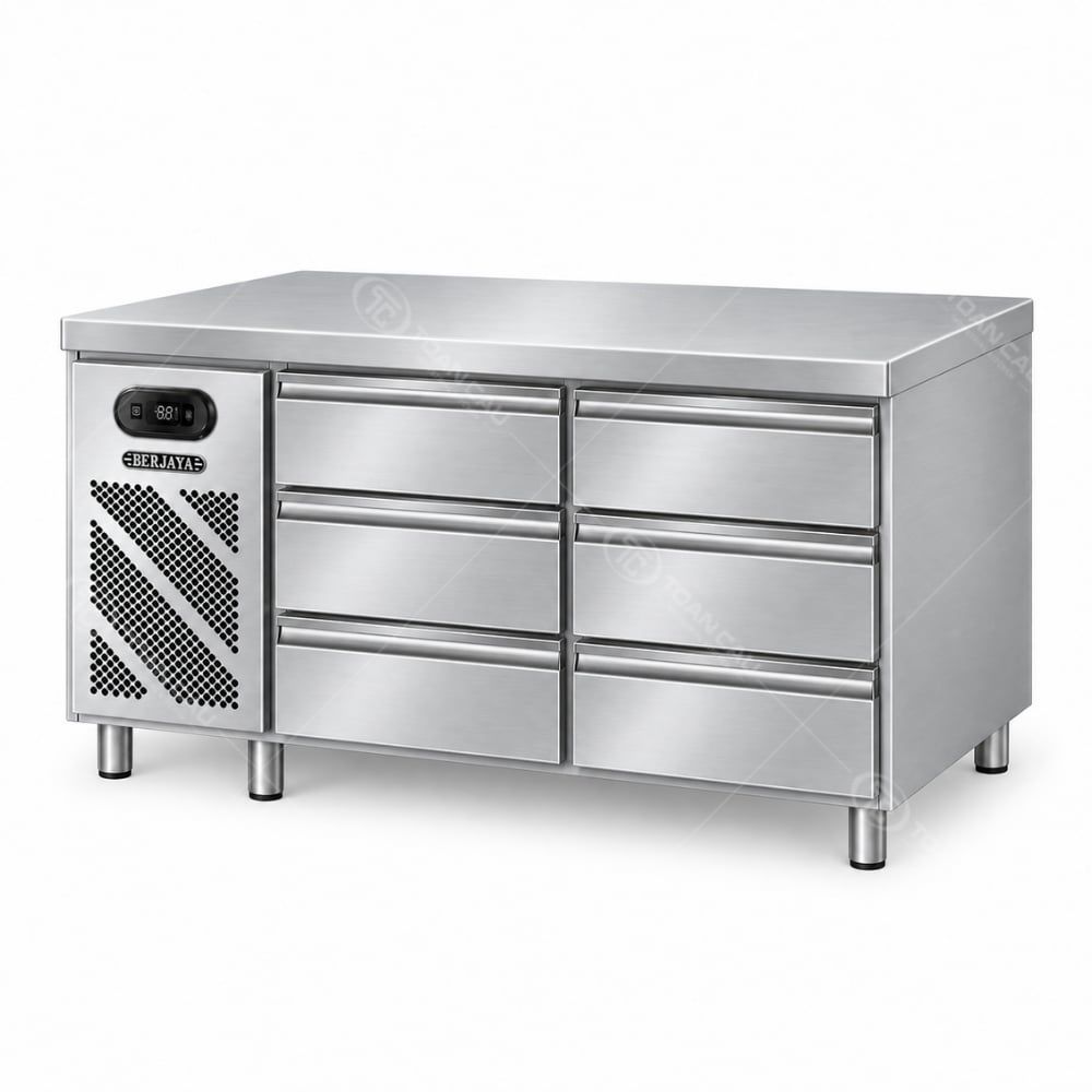 Bàn mát 6 ngăn kéo 3 tầng Berjaya 6DRC-1850-29-3R