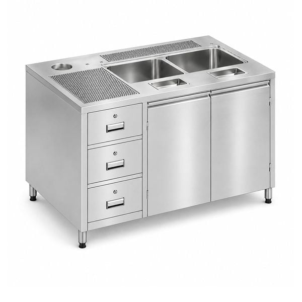 Hình ảnh của bàn quầy bar inox 304 1m5