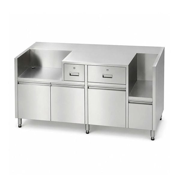 Hình ảnh của Bàn quầy thu ngân inox 304 1m9
