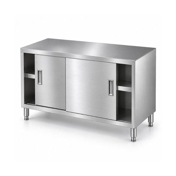 Bàn tủ inox cửa lùa TC-BTL02