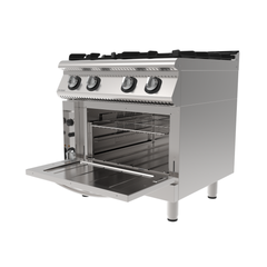 Bếp Âu 4 họng có lò nướng Inoksan