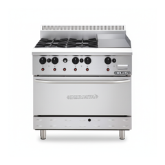 Bếp Âu 4 họng có lò nướng và rán phẳng BERJAYA OB4GG1BWO-17