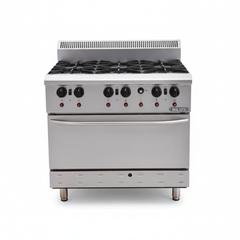 Bếp âu 6 họng có lò nướng Berjaya DRO6-17