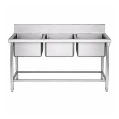 Chậu rửa ba inox công nghiệp TC-CR03