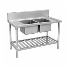 Chậu rửa đôi có giá nan TC-CR02N