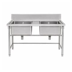 Chậu rửa đôi inox công nghiệp TC-CR02
