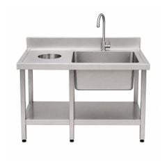 Chậu rửa đơn cánh trái có lỗ xả rác TC-CR1TR