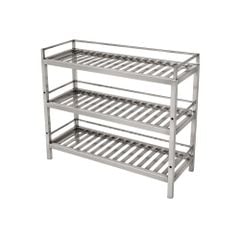 Giá inox 3 tầng nan treo tường TC-GTT03
