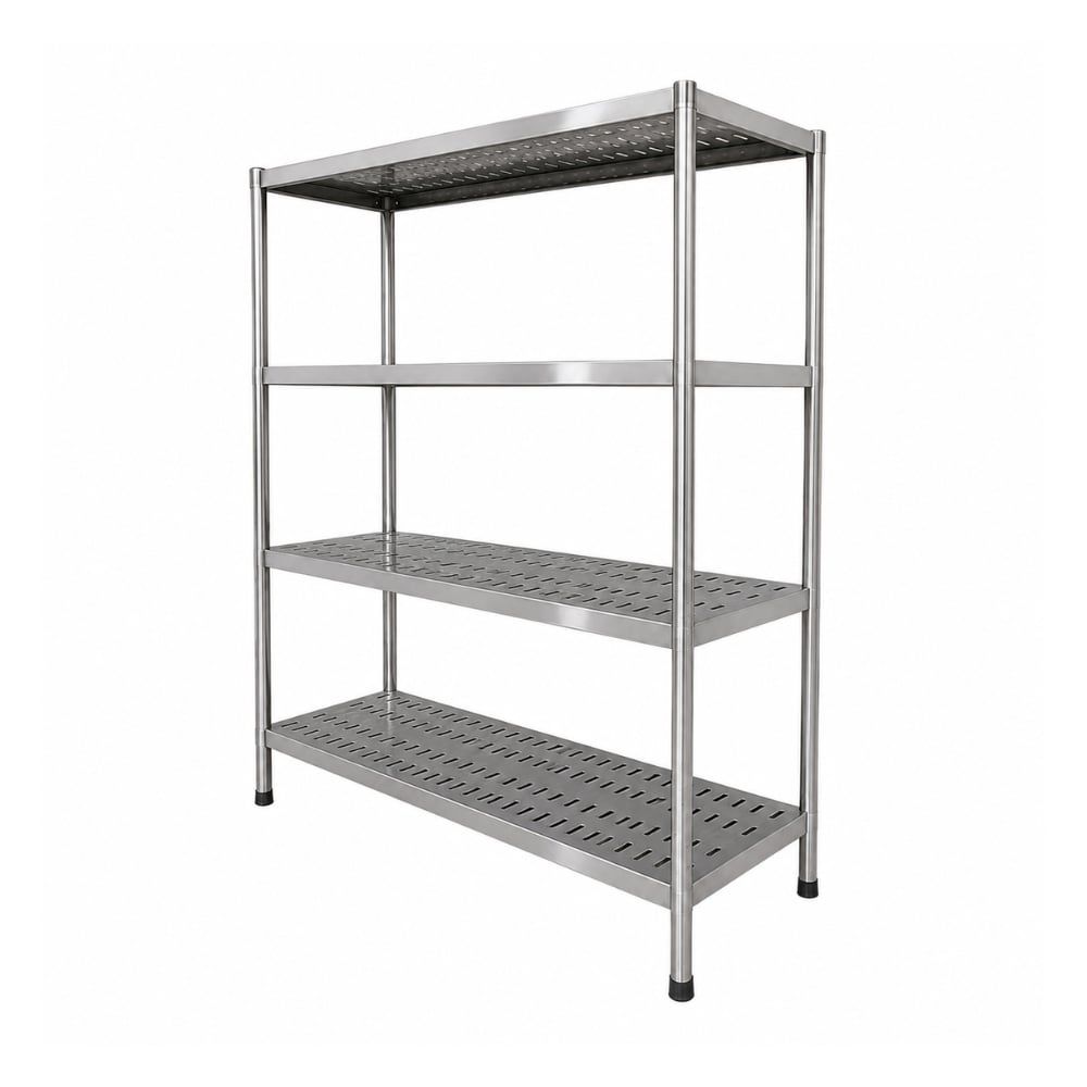 Giá phẳng inox 4 tầng có đục lỗ TC-GP04DL