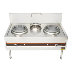 Bếp Á 2 họng gang 1m5 có quạt thổi