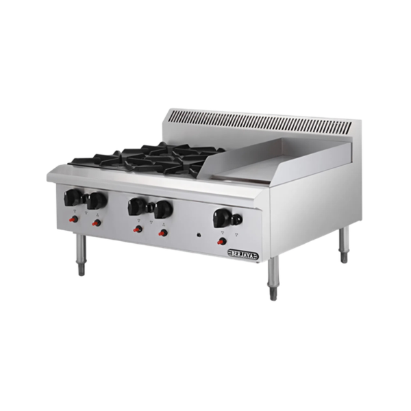 Hình ảnh Bếp Âu 4 họng có rán phẳng OB4GG1B-17 mặt chính diện