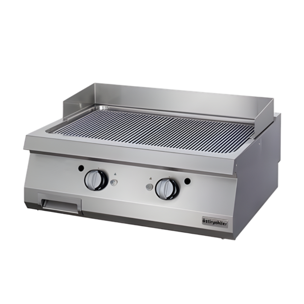 Bếp chiên nhám đôi dùng gas Ozti OGG 8070 N (Bề mặt thép carbon)