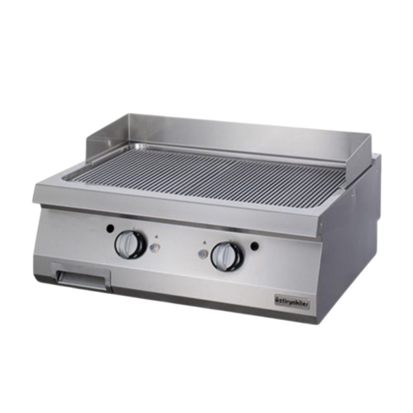 Hình ảnh Bếp Chiên Nhám Đôi Dùng Gas Ozti OGG 8070 N C ( Bề mặt Crom)