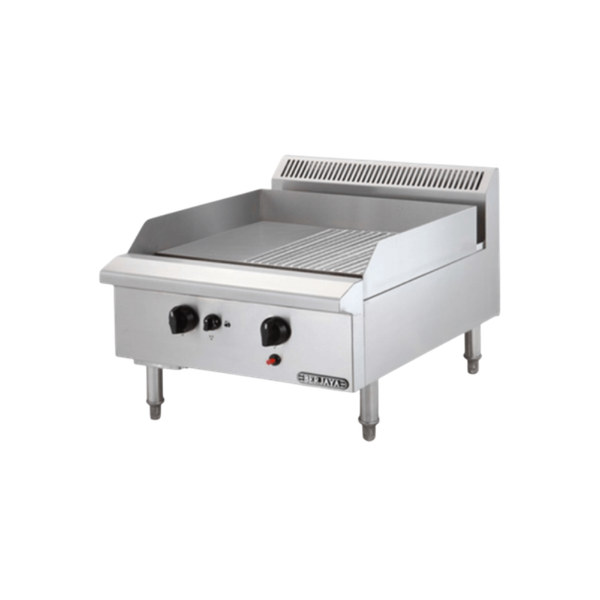 Hình ảnh Bếp chiên nửa phẳng nửa nhám dùng gas GG2BHR-17 mặt chính diện