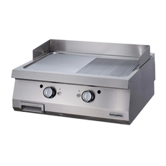Bếp Chiên Nửa Phẳng Nửa Nhám Dùng Gas OGG 8070 1/2 N ( Bề mặt Crom)