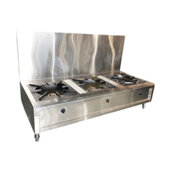 Bếp hầm công nghiệp 3 họng 2 vòi nước