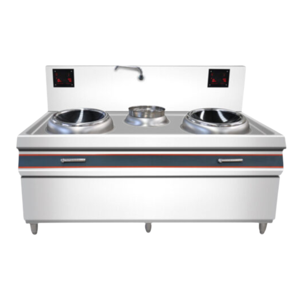 Hình ảnh Bếp xào đôi điện từ 8kw mặt chính diện